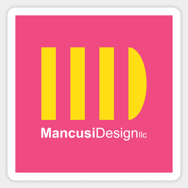 Mancusi Design Logo Dark Background Sticker by Mancusi Design